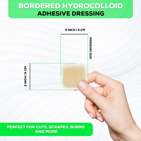 MedVance Hydrocolloid Bordered Adhesive Dressing, 2"x2" Box of 5 DRESSINGS