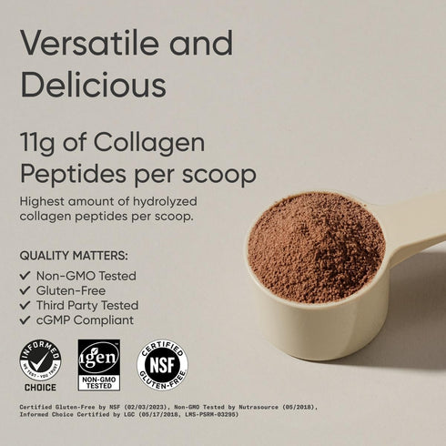 Sports Research Collagen Peptides - Hydrolyzed Type 1 & 3 Collagen Powder for Healthy Skin, Nails, & Joints, Easy Mixing