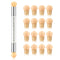 SILPECWEE 1Pc UV Gel Nail Gradient Sponges Pen with 16Pcs Replaceable Sponge Heads for Nail Design Tools