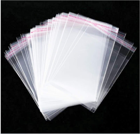 Cellophane Bag 5 x 6.5 inch Clear Resealable Bags, Self Adhesive for Bakery, Favors & Arts & Crafts (100 Pcs)