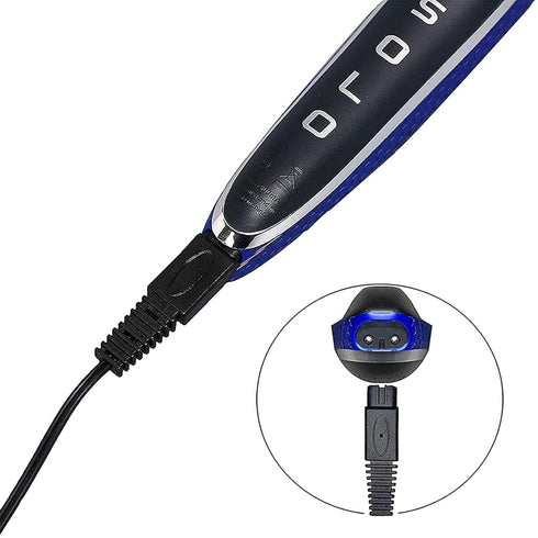 Microtouch Solo Electric Shaver Charger Cord, USB Charging Cable 31.5 in with Cleaning Brush