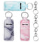 Pengxiaomei 3 Pcs Marble Chapsticks Holder - Gift for Women, Lipstick, Lip Balm Gloss (Pink, Blue, Grey)