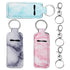 Pengxiaomei 3 Pcs Marble Chapsticks Holder - Gift for Women, Lipstick, Lip Balm Gloss (Pink, Blue, Grey)