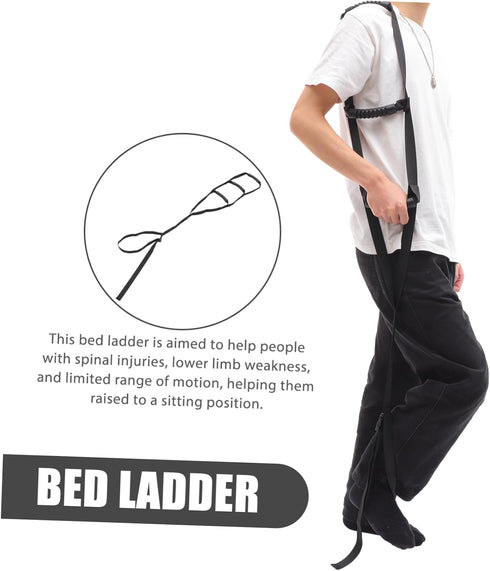 minkissy Elderly Pull Up Strap Adjustable Bed Ladder for Disabled Seniors Non Slip Handle Easy Installation Durable