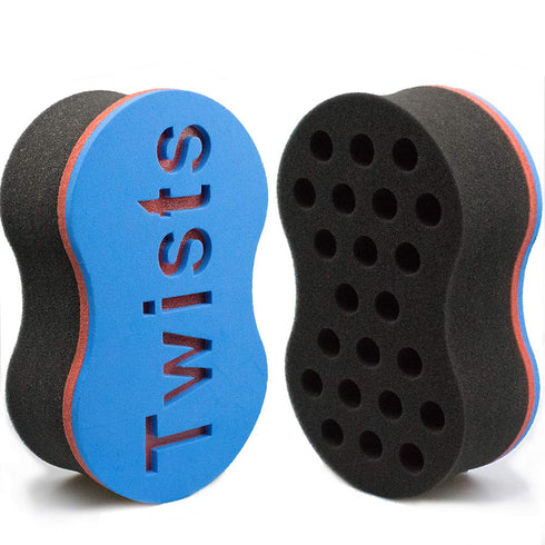 Twist Hair Sponge Brush - Curl Sponge Big Holes for Women and Men Dread Foam Afro Curling Loc Brush (3 Pcs)