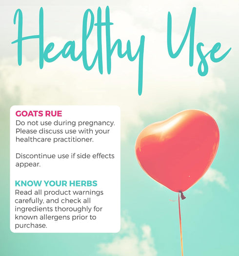 USDA Organic Goat's Rue 60 Vegan Capsules for Breastfeeding & Herbal Lactation Support, Non-GMO