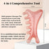 Mukete 4 1 2 Packs in Body Massager Scalp Comb Lymphatic Contour Facial Massage - Manual Relaxation Tool for Soothing