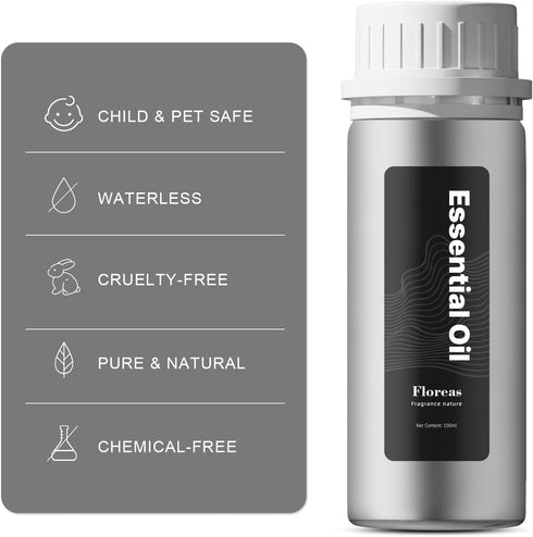 ZORALM Diffuser-100mL 3.38 oz (100ml) Floreas Luxury Scents for Hotel, Scent Diffuser Oil - Home & Office Essential