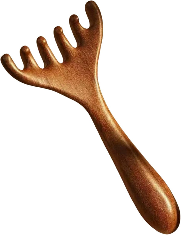 viviyoo Premium Gold Sandalwood Wide Tooth Comb - Wooden Scalp Massager & Gua