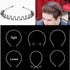 WantGor Metal Headbands for Women Men, Fashion Unisex Black Hairband Sports Headwear, Hair Accessories (6 Pack)