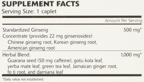 Hi-EnerG Triple Ginseng Energy Supplement, 500 mg, 20 Servings