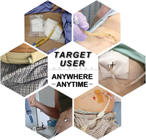 PD Belt Adjustable Abdominal Holder for Peritoneal Dialysis Catheter Supplies, Secure Stomach Peg G Feeding Tube, Large