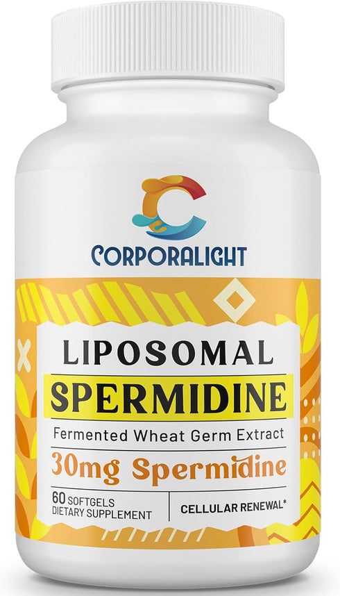 30mg Spermidine Supplement - Liposomal, High Absorption, More Potent Than Spermidine 3HCL, 60 Softgels