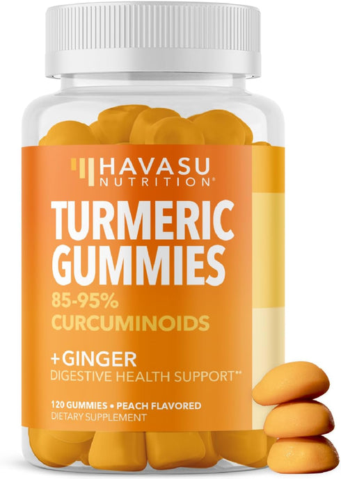 Turmeric Gummies with Ginger Root Extract - Digestive Health and Immune Support