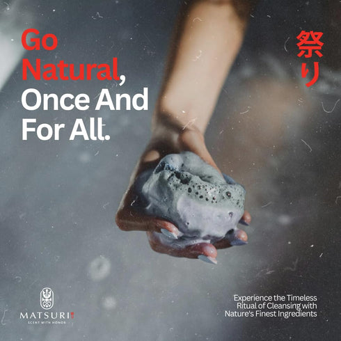 Matsuri Soap Bar | 5 oz | 3 Pack | Natural Ingredients, Moisturizing & Exfoliating, No Harmful Additives