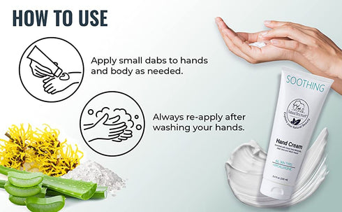 Natural Elephant Soothing Hand Cream - With Dead Sea Minerals, 3.4 fl oz (100ml)