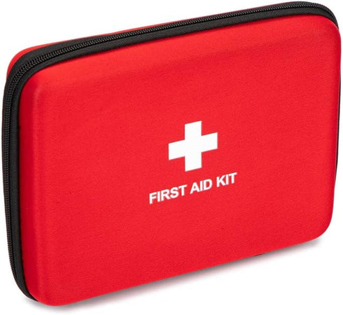 First Aid Hard Case Empty, EVA Hard Red Medical Bag for Home Health, First Emergency Responder Camping