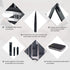 Manicure Set, Travel Mini Nail Clippers Kit, 10pcs Stainless Steel Grooming Tools (Black)