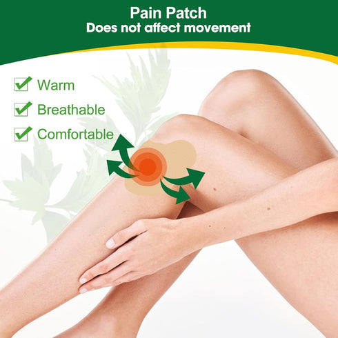 MQ 24 Count Knee Relief Patches, Herbal Heat Patches for Knee, Back, Neck, Shoulder, Waist Long-Lasting Relief