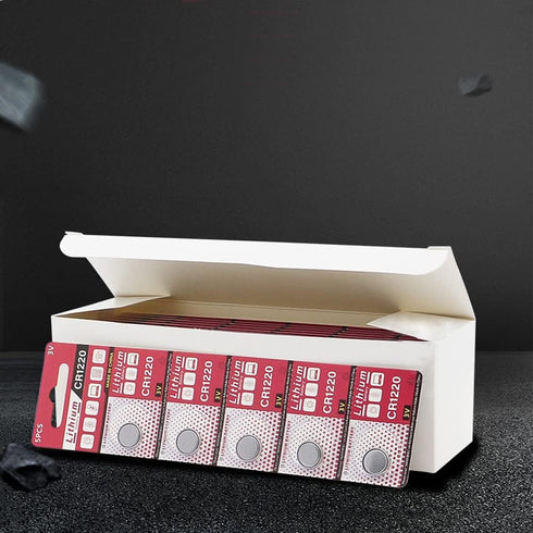 Cotchear 5pcs/Card 3V CR1220 Coin Battery Lithium, DL1220 LM1220 ECR1220 Button Cell Batteries
