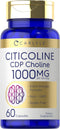 Carlyle Citicoline CDP Choline 1000mg, 60 Capsules, Non-GMO, Gluten Free