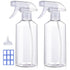 JohnBee Spray Bottles, 16.9oz/2Pack, Premium Adjustable No Leak Spray Bottles for Cleaning, Hair, Plants