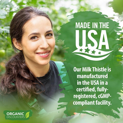 Milk Thistle Capsules, 280 Count, 7500 mg Strength, USDA Certified Organic, Vegan, Non-GMO, Rich in Silymarin