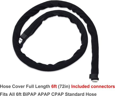 iGuerburn 6ft CPAP Hose Cover for All 6ft Tubing, Full Length Zipper, Reduce Condensation & Noise, Cat Proof