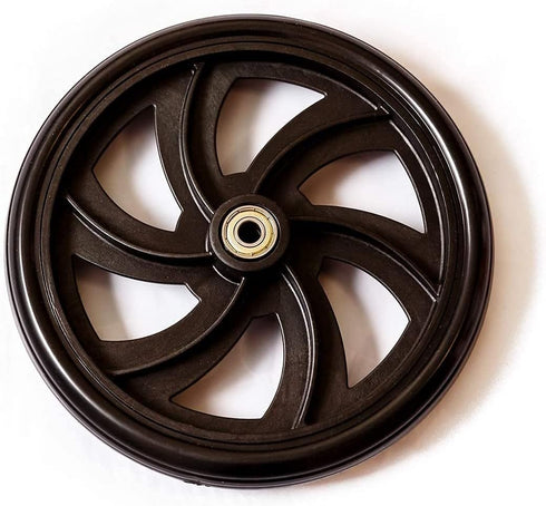 Walker Rollator Replacement 7.5" Wheels, Black (1pcs) (FRONT 1)