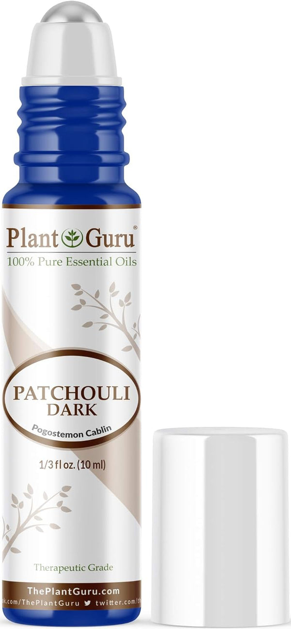 Patchouli Essential Oil Roll On - 10 ml, 100% Pure Natural, Pre-Diluted Aromatherapy Rollerball
