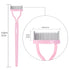 MSQ Eyelash Comb Separator with Brush and Cover, Arc Designed Cosmetic Tool (1PCS)