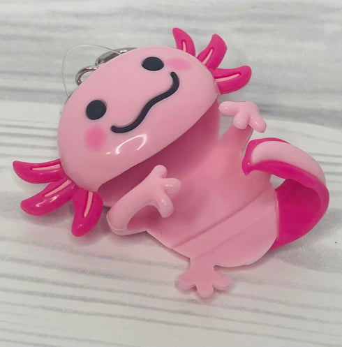 Pink Axolotl Pocketbac Hand Sanitizer Holder - Fun & Functional