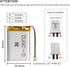 EEMB 3.7V 950mAh Lithium Polymer Battery, Rechargeable with JST 2.0mm Connector for Speaker, Wireless Device