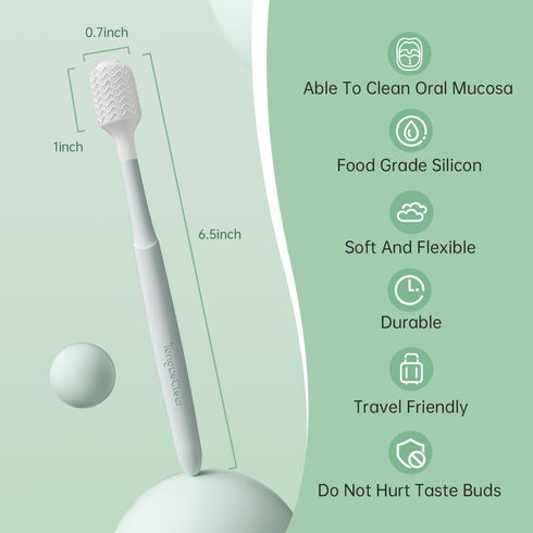 Oral Mucosal Cleaner | Silicon Oral Care Cleaner | Gum Massager with Air Bag (1 pc)