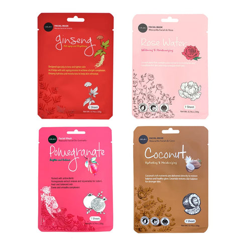 Celavi Essence Facial Sheet Mask Variety Set - 17 Packs of Classic Korean Skincare