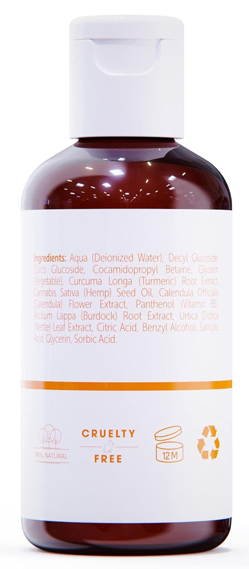 SeoulCeuticals Korean Turmeric Face Wash Cleanser – Vegan Facial Cleanser for Dry Sensitive Skin, 4oz