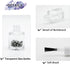 6PCS Empty Nail Polish Bottles with Brush, 10ML Clear Glass Refillable Bottles with Mixing Beads & Funnels