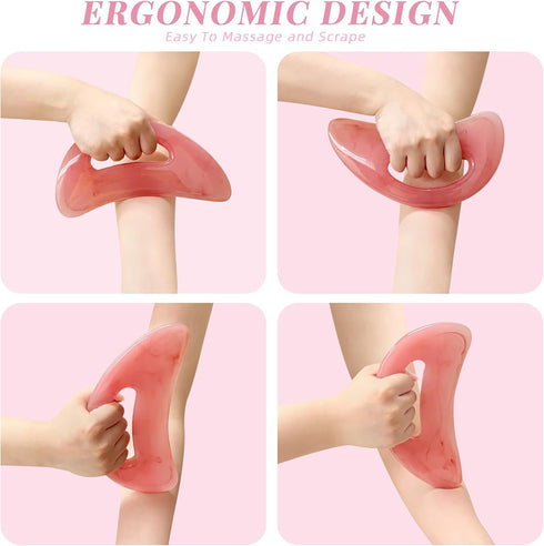 HTHLNG Body Gua Sha Massage Tools, Muscle Scraping Massage Tools for Lymphatic Drainage, Cellulite Remove, Body