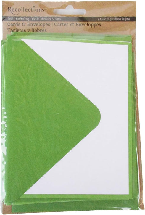 Show-Offs 16 Set 5.5 4.25 Inches 8 8 Piece Blank Notecard & Envelope - x - Cards Envelopes (Green)