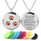 Aromatherapy Essential Oil Diffuser Necklace Stainless Steel Inspirational Locket Pendant (Dog Paw)