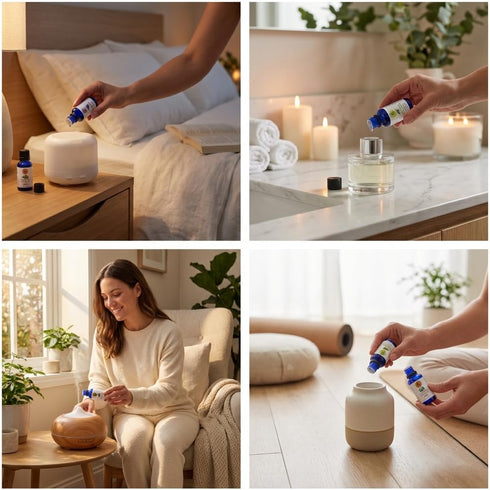 Hikona Heka Set 100% 1 oz 3-Pack Essential Oils for Diffusers Lavender, Palmarosa & Niaouli, Pure Undiluted Essential
