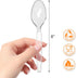 Disposable Plastic Spoons Clear, Pack of 50 Individually Wrapped