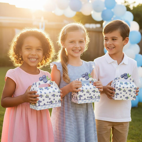 umoni 12PCS Blueberry Party Favor Treat Box Blueberry Baby Shower Decorations Blueberries Birthday Gift Box Berry