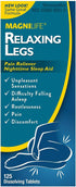 MagniLife Relaxing Legs, Natural Sleep Aid and Pain Reliever, Calms Jerks, Restlessness, and Discomfort - 125 Quick Dissolve Tablets