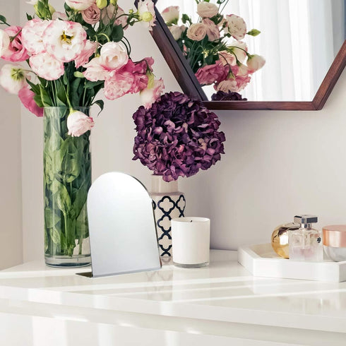 SOURCEONE.ORG Premium Acrylic Counter Top Mirror for Cosmetics Display