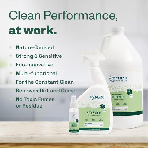 All-Purpose Cleaner Spray, Nature-Derived, Bleach Free, Fragrance Free, Multi-Surface Cleaner, 32oz - 2 Pack