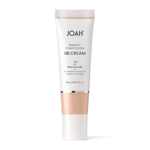 JOAH Beauty Perfect Complexion BB Cream - Hyaluronic Acid & Niacinamide, Korean Makeup with Medium Buildable Coverage