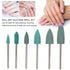 Nail Drill Bits Set, 6pcs Nail Polishing Grinding Machine Tools, Silicone Polisher for Acrylic Gel Nails, Manicure