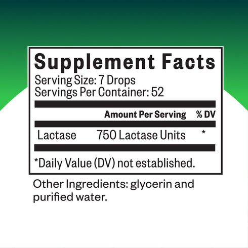Seeking Health Lactase Drops, 52 Servings, Supports Lactose Digestion in Sweet Glycerin Base