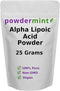 Alpha Lipoic Acid Powder (RS-ALA, Pure ALA) Antioxidant (25 Grams) - Multiple Sizes, Scoop Included